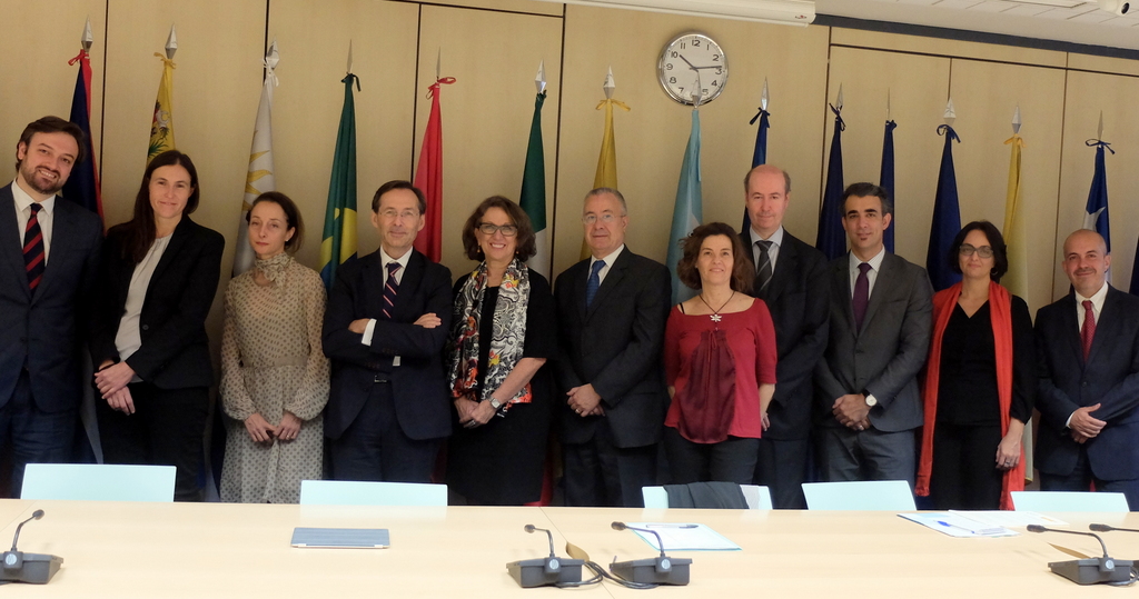 Miembros de AECID y SEGIB en la firma del Plan Operativo Anual de Cooperación 2016