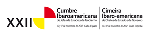 logotipo XXII Cumbre Iberoamericana Cádiz 2012 – “Una relación renovada en el Bicentenario de la Constitución de Cádiz”