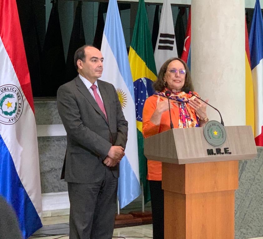 Secretaria Grynspan y Canciller Rivas de Paraguay