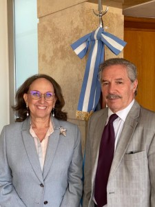 Felipe Solá, Canciller de Argentina y Rebeca Grynspan, Secretaria General Iberoamericana