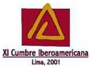 logotipo XI Cumbre Iberoamericana Lima 2001 – «Unidos para construir el mañana»
