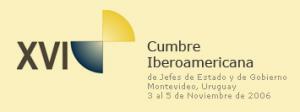 logotipo XVI Cumbre Iberoamericana Montevideo 2006 – “Migraciones y Desarrollo”