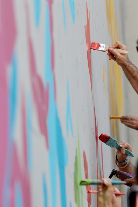 Madrid, España; 11/09/2018.- Mural Realizado en la sede del Centro Dramático Nacional Teatro Valle Inclán Foto: SEGIB/Juan Carlos Rojas